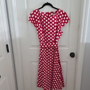 Women's Red Polka Dot Dress